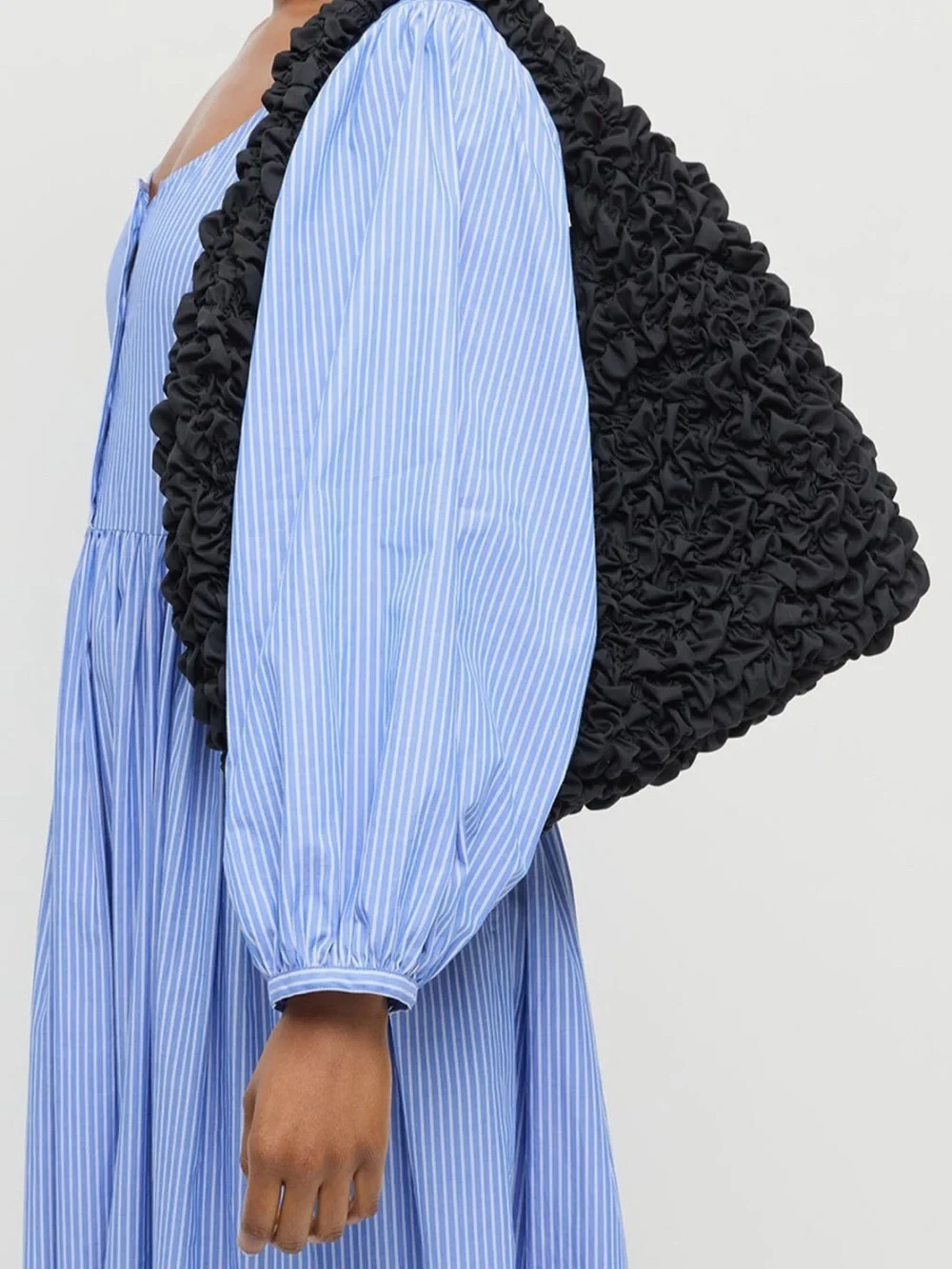 Loeffler Randall Black Ruched Hobo Bag